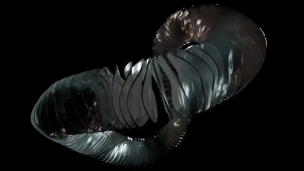 Abstract sculptural glass art