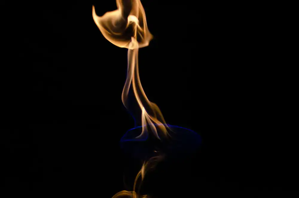 Elegant flame-inspired glass sculpture